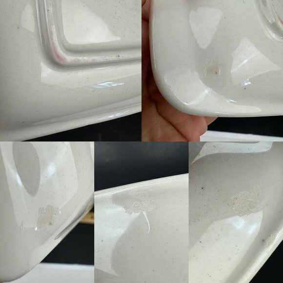 Vtg‎ Mark Buffalo USA Restaurant Ware Thin Rectangular Dish Decor Orange Brown - Picture 6 of 9